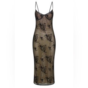 Elegant Black Lace Slip Dress